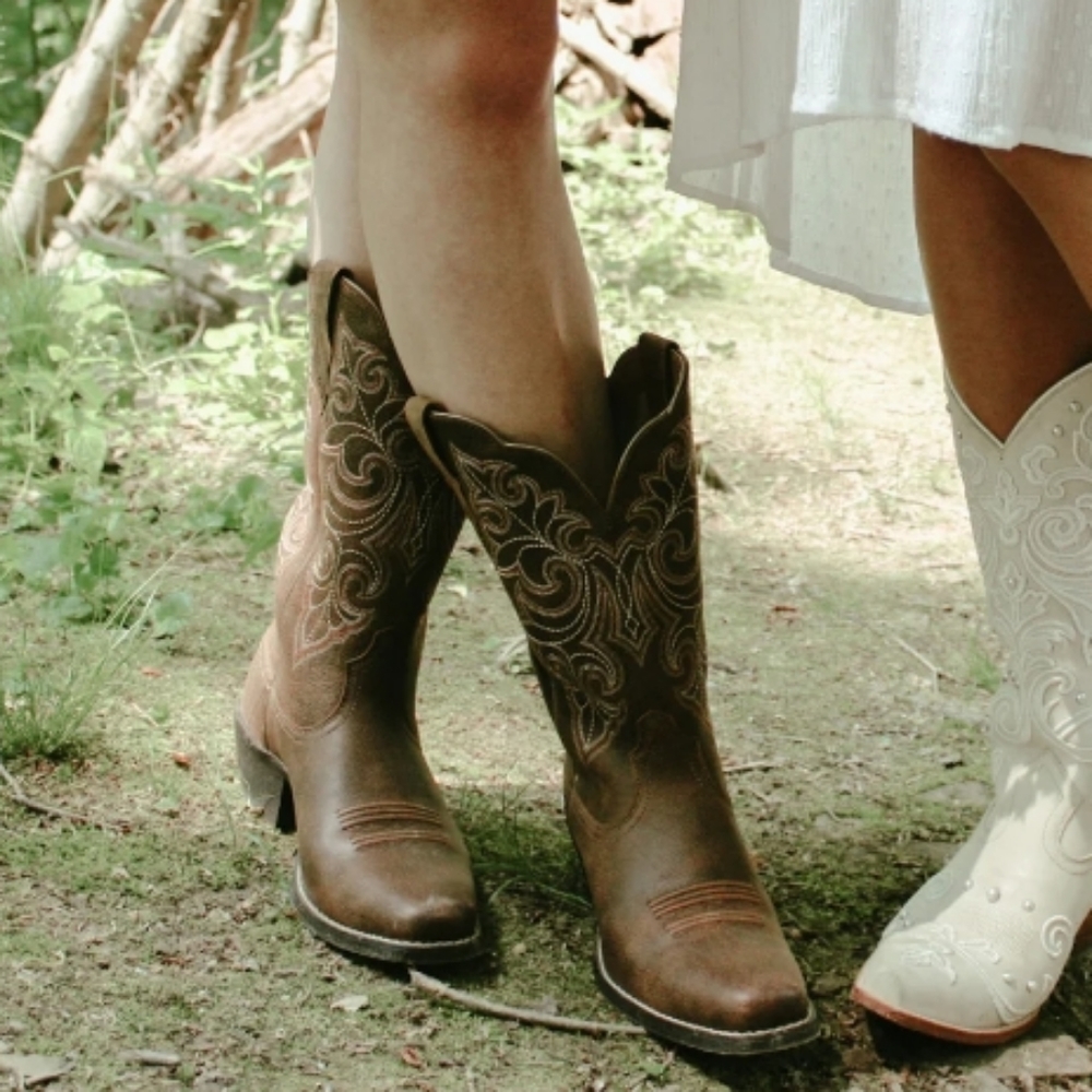 Ariat Round Up Square Toe Western Cowboy Boots
